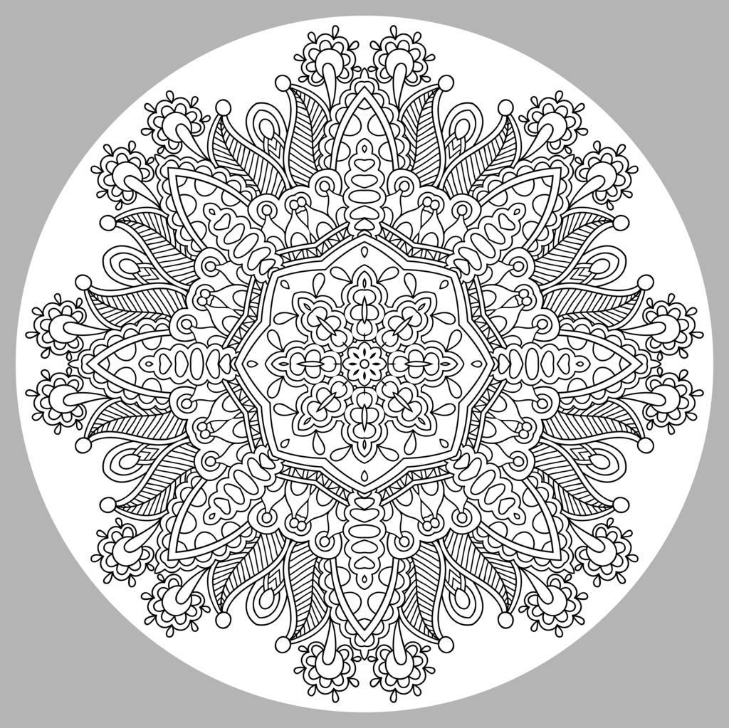 Coloriage Mandala Adulte Motifs Géométriques Zen - Mandala à imprimer